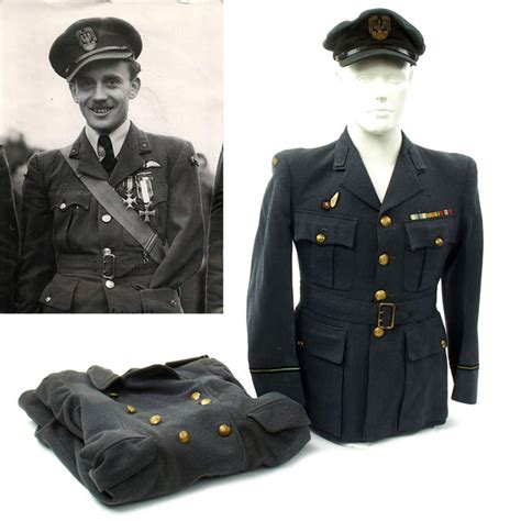 Original WWII Polish Air Forces RAF Flying Officer Uniform – International Military Antiques