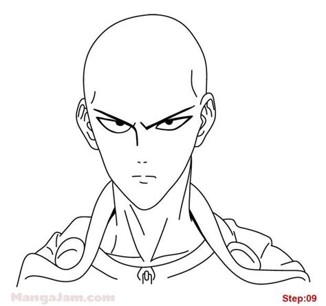 How to Draw Saitama from One Punch Man - MANGAJAM.com | One punch man ...