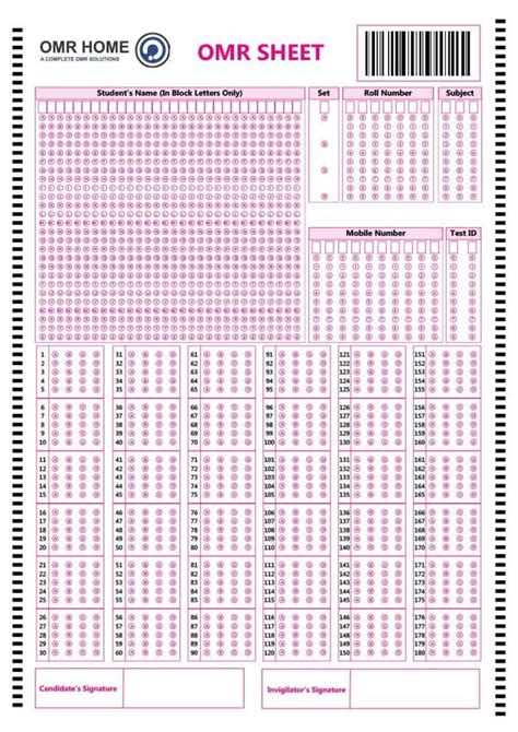 180 Question OMR Sheet Sample | OMR Sheet | OMR Sheet PDF | OMR Answer Sheet Free Download | Pdf ...