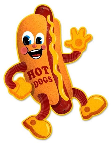 Cartoon Hot Dog With Chili