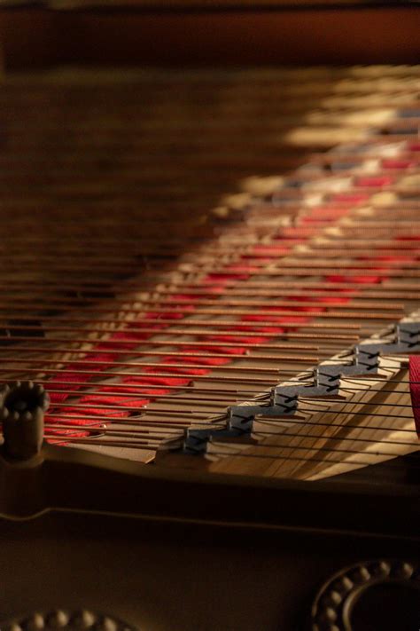 Piano strings in wooden piano in classroom · Free Stock Photo