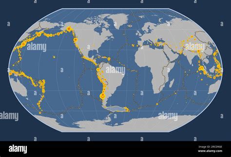 Shape of the Scotia tectonic plate on the solid contour map in the Kavrayskiy VII projection ...