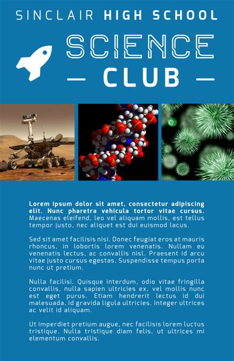 Science Club Flyer Template | MyCreativeShop