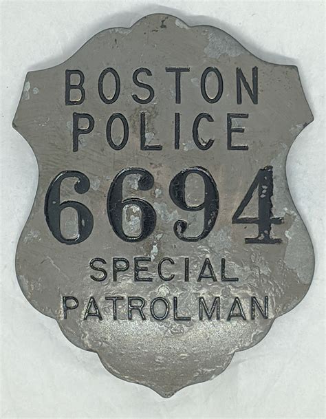 WWII Era Boston, MA Police Special Patrolman Badge in Wartime Shortages ...