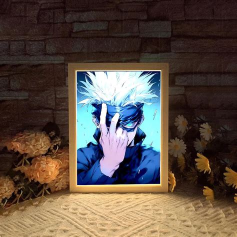 Anime Light Painting Picture Frame Jujutsu Kaisen Led Night Light Moon – Trimsy