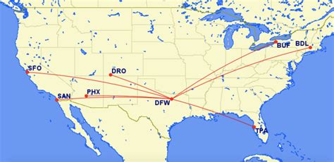 Frontier Airlines Flight Route Map