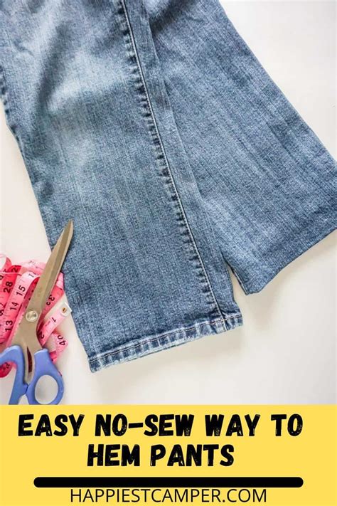 How To Hem Pants Without Sewing | How to hem pants, Clothes embroidery diy, Sewing jeans