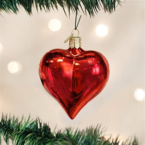 Old World Christmas Large Shiny Red Heart Glass Blown Ornament - Walmart.com - Walmart.com