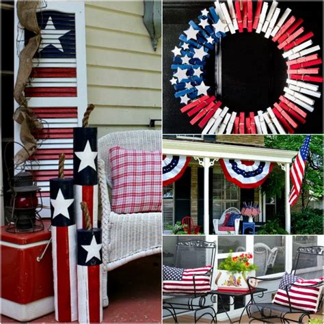 4th of July Front Porch Ideas- Patriotic Outdoor Decorations for your house