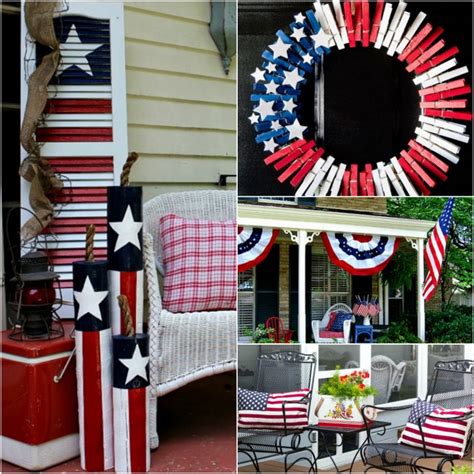 4th of July Front Porch Ideas- Patriotic Outdoor Decorations for your house