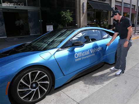 Golf star Rory McIlroy takes the BMW i8 for a ride