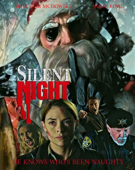 a movie poster for the film silent night with an image of santa claus ...