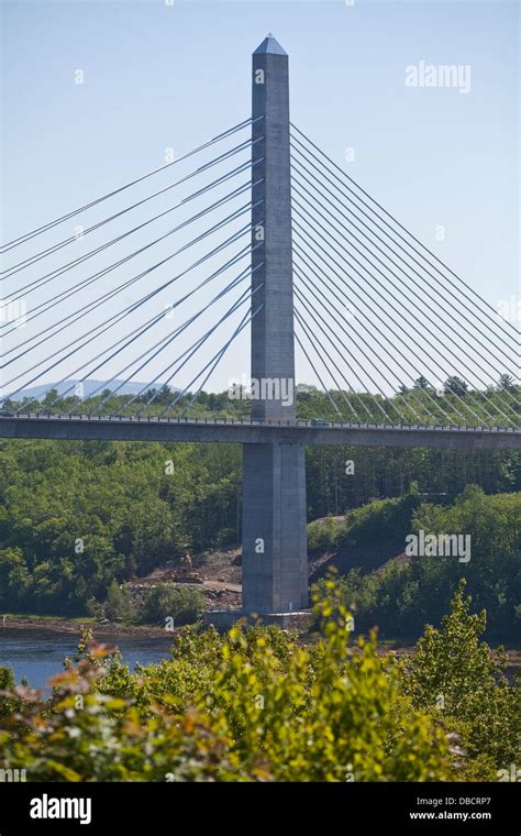 Penobscot Narrows Bridge is pictured over between Prospect and Verona ...