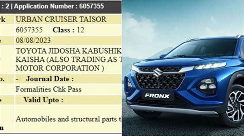 Urban Cruiser Taisor nameplate trademarked in India. Is this Toyota’s Fronx-based SUV? - Car ...