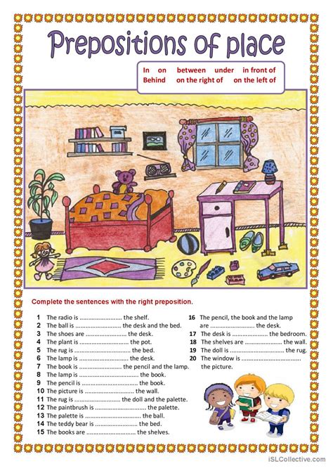 Preposition Of Place Worksheets