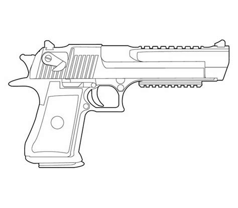 Desert Eagle Gun Drawing