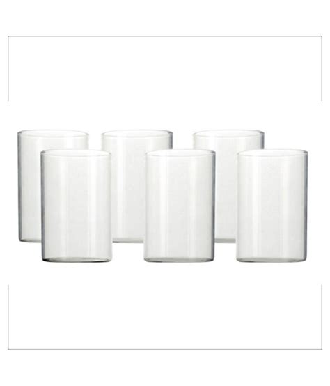 Borosil Vision Glasses 295ml, Set of 6 With Melamine Tray, Size Medium ...