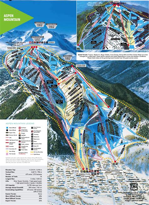 Colorado Ski Maps | Aspen Ski Resort Trail Map