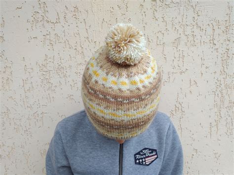 Knitted Winter Hat With Pom Pom for Women Knitted Hat for - Etsy