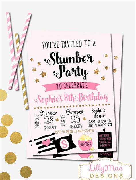 Slumber Party Invitation - 14+ Examples, Illustrator, Word, Pages, Photoshop, Publisher, How to ...