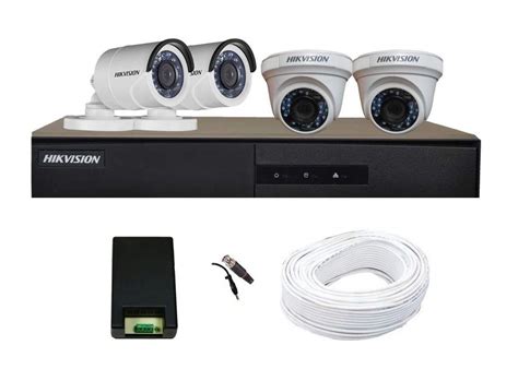 Hikvision Full HD (2MP) 4 CCTV Camera & 4Ch.Full HD DVR Kit (All ...