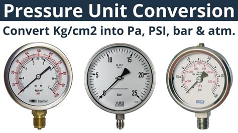 How to convert Kg/cm2 to bar | Convert Kg/cm2 to Pascal, PSI, bar & atm. | Pressure Unit ...