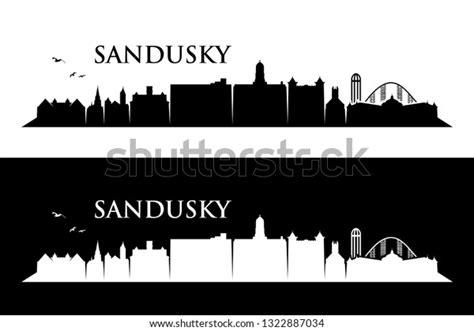 Sandusky Skyline Ohio United States America Stock Vector (Royalty Free ...