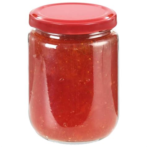 Glass Jam Jars with Red Lid 96 pcs 230 ml