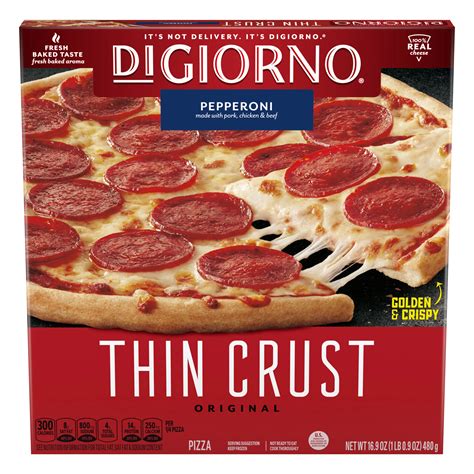 DiGiorno Thin Crust Frozen Pizza - Pepperoni - Shop Pizza at H-E-B