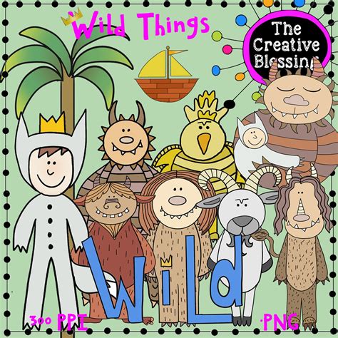 Wild Things Clipart - Etsy