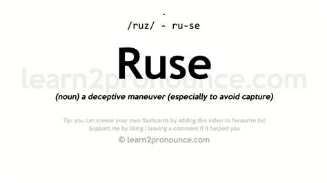 Ruse pronunciation and definition - YouTube