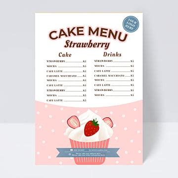 Cake Menu PNG Transparent Images Free Download | Vector Files | Pngtree