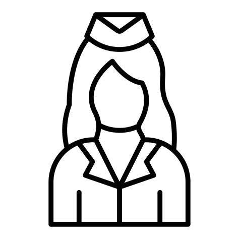 Flight Attendant Icon Style 7245540 Vector Art at Vecteezy