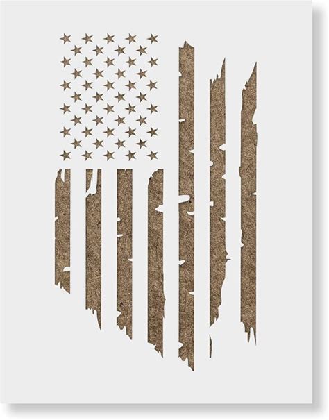 Amazon.com: American Flag Distressed Stencil Template for Walls and ...