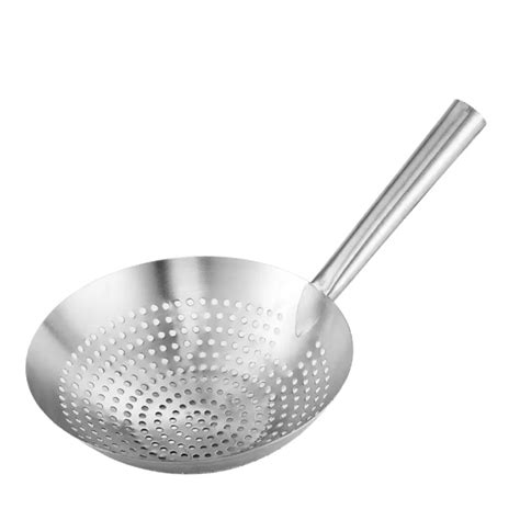 Large Big Thick Stainless Steel Mesh Strainer Colander Handle Cookware Oil Strainer Flour Sifter ...