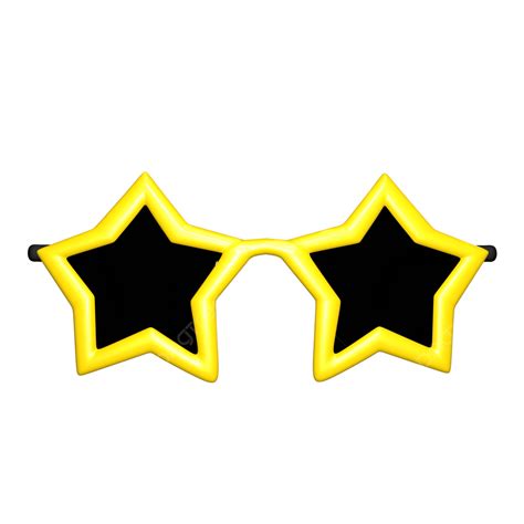 Yellow Sunglasses Clipart Transparent Background, Star Sunglasses With Yellow Frames, Eyewear ...