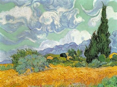 Wheatfield with Cypresses, 1889 Giclee Print by Vincent van Gogh | Art.com