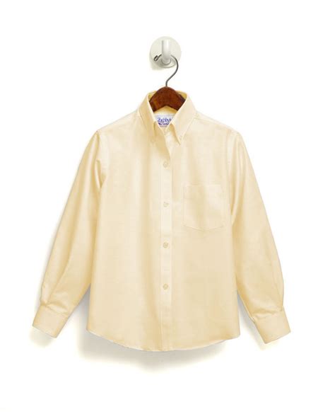 Boys and Mens Long Sleeve Yellow Oxford with Denton Logo – Zoghby's Uniforms