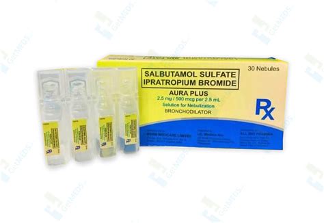 Salbutamol Ipratropium Nebule 500Mcg | Aura Plus by MGRM Medicare