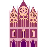 A castle on the top of a hill vector image | Free SVG