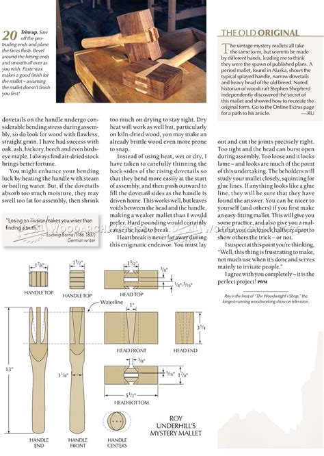 Wood Mallet Plans • WoodArchivist