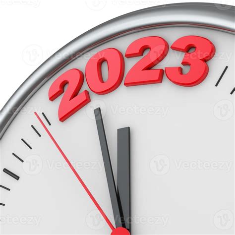 Round clock with date 2023 12583213 Stock Photo at Vecteezy