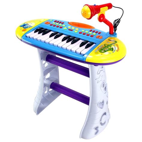 Velocity Toys Portable Fun Piano Children's Musical Instrument Toy Keyboard Playset, 24 Key ...