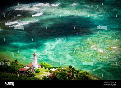 The Diamond Head Lighthouse in Honolulu, Hawaii Stock Photo - Alamy