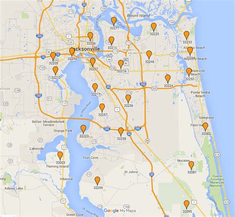 Duval County Zip Code Map - Maping Resources