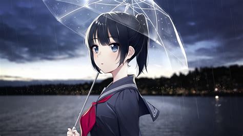 Rain Anime Girl for RainWallpaper (Live) by MMoonYT on DeviantArt