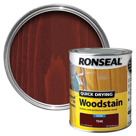 Ronseal Teak Satin Wood stain, 0.75L | Departments | DIY at B&Q