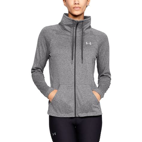 Under Armour Women's Charcoal Light Heather Tech Full Zip