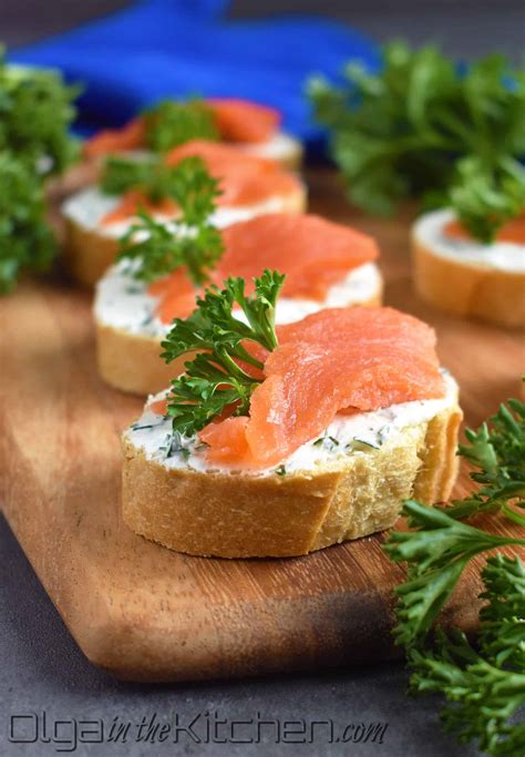 Smoked Salmon Cream Cheese Tea Sandwiches - Olga in the Kitchen