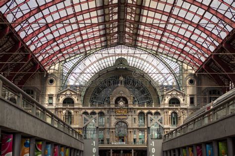 Railway Station in Antwerpen Belgium Editorial Photography - Image of aged, history: 89739507